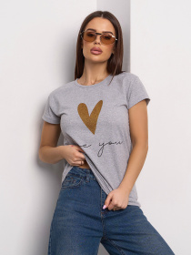 Футболка ISSA Plus модель WN20-626_серый Фото