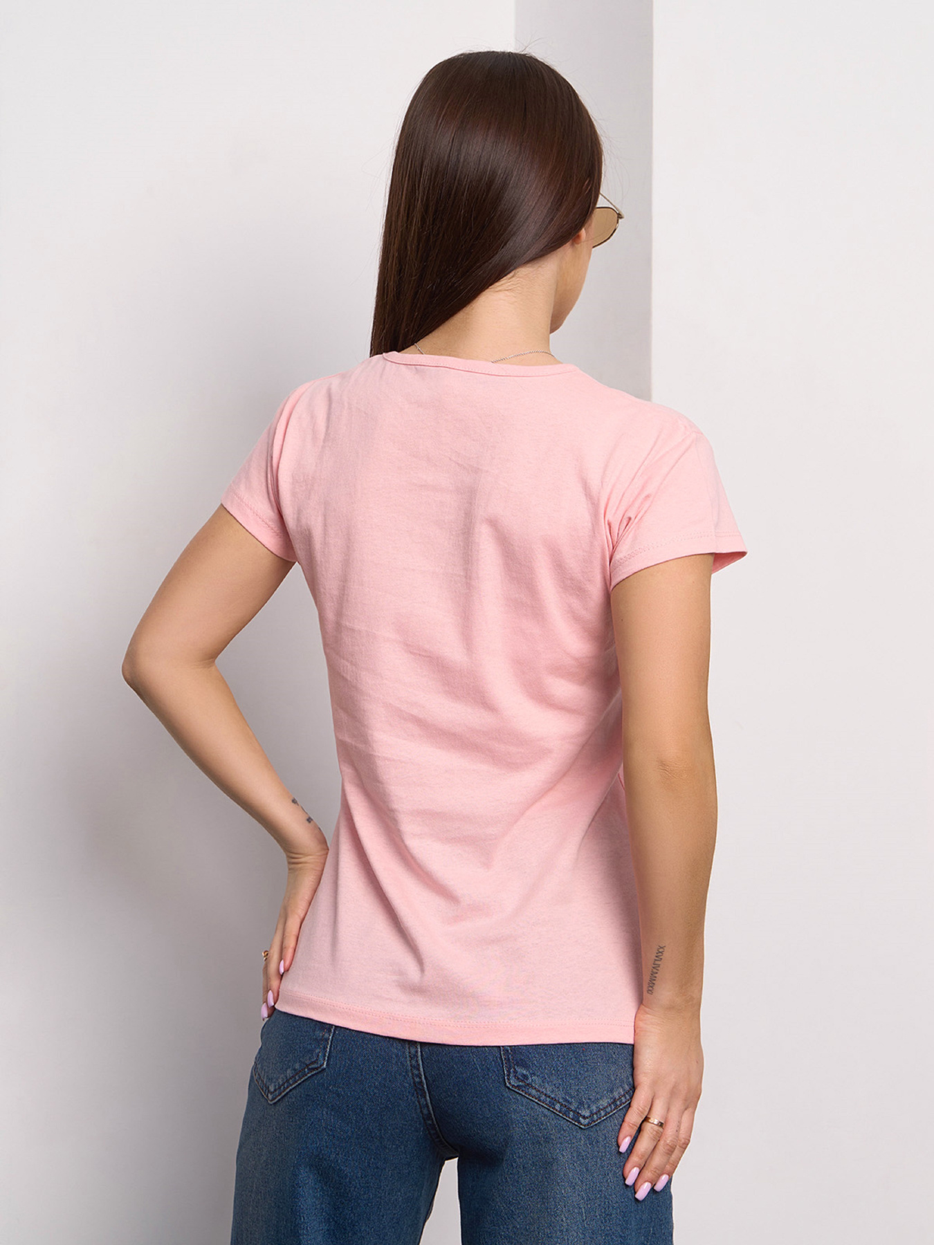 Футболка ISSA Plus модель WN20-626_персиковый Фото