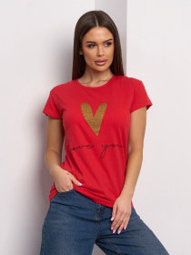 Футболка ISSA Plus модель WN20-626_красный Фото