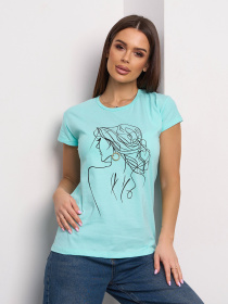 Футболка ISSA Plus модель WN20-705_мятный Фото