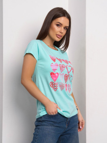 Футболка ISSA Plus модель WN20-706_мятный Фото