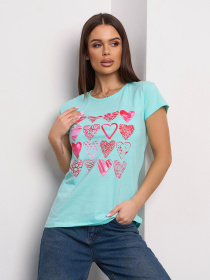 Футболка ISSA Plus модель WN20-706_мятный Фото