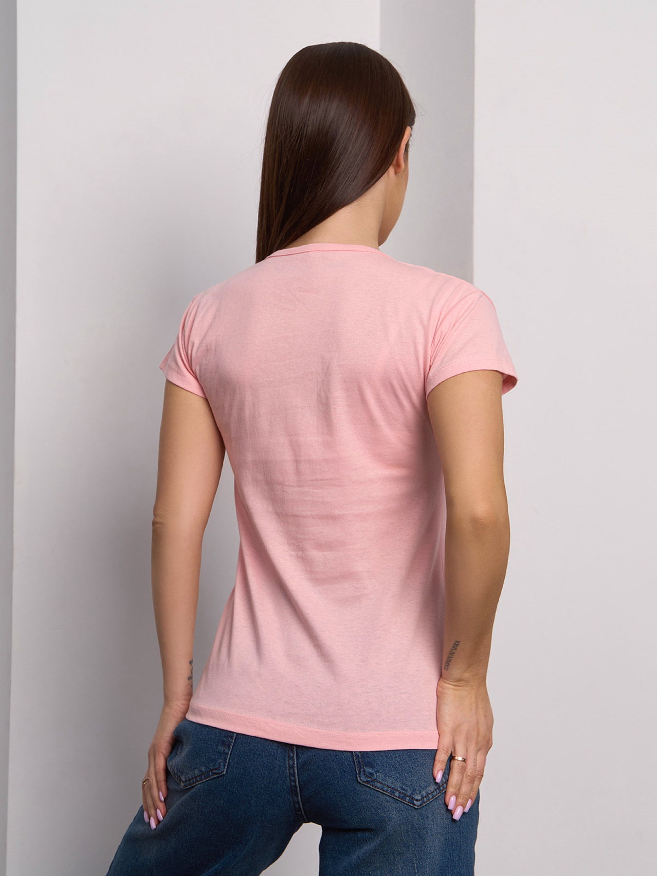 Футболка ISSA Plus модель WN20-707_персиковый Фото