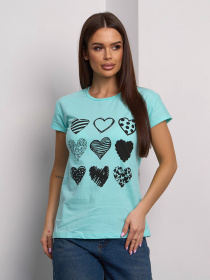 Футболка ISSA Plus модель WN20-707_мятный Фото