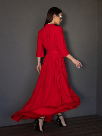 Платье макси ISSA Plus модель 14013_красный Фото