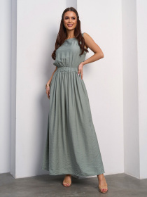 Сарафан ISSA Plus модель 14063A_оливковый Фото