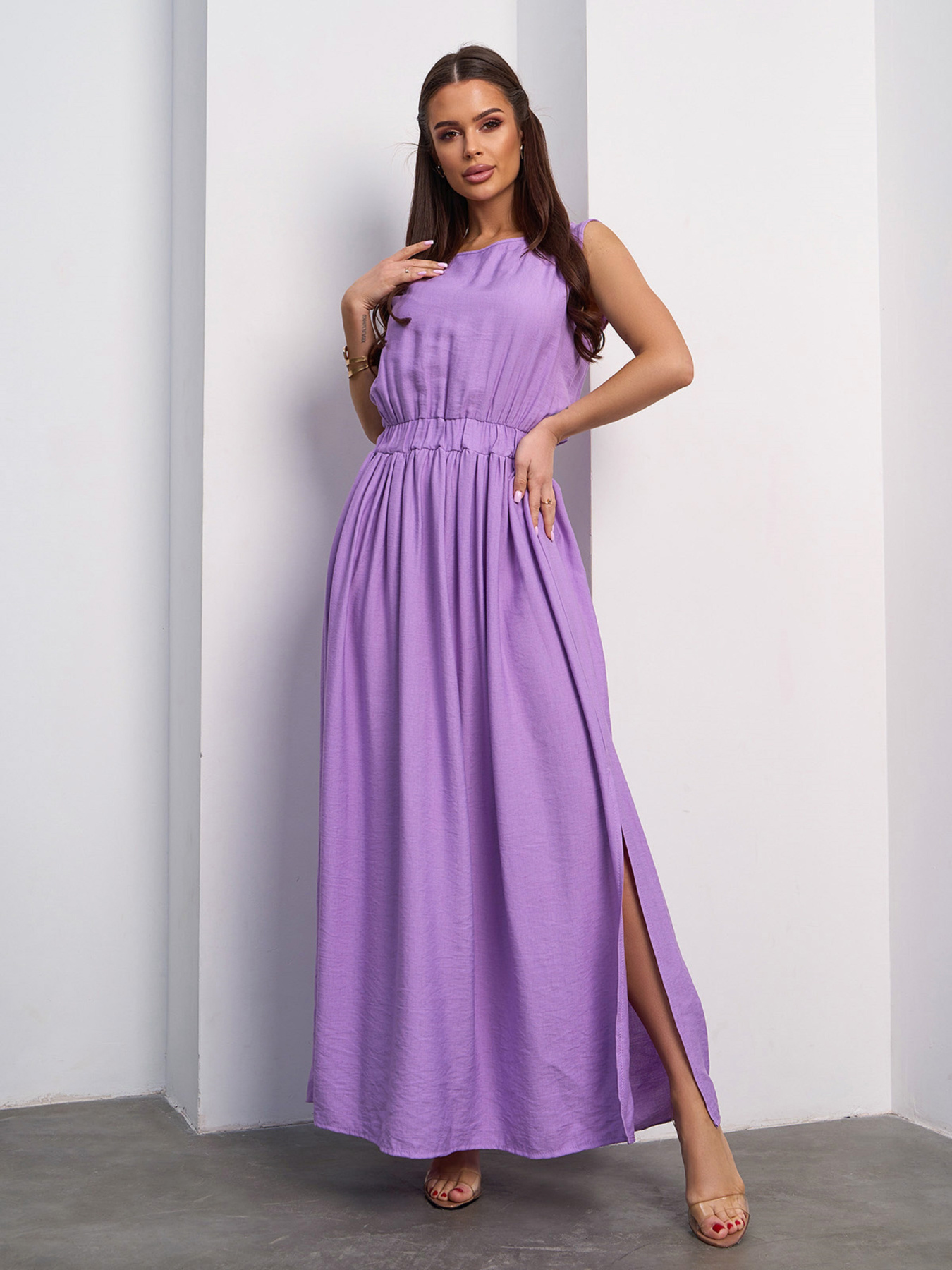 Сарафан ISSA Plus модель 14063A_сиреневый Фото