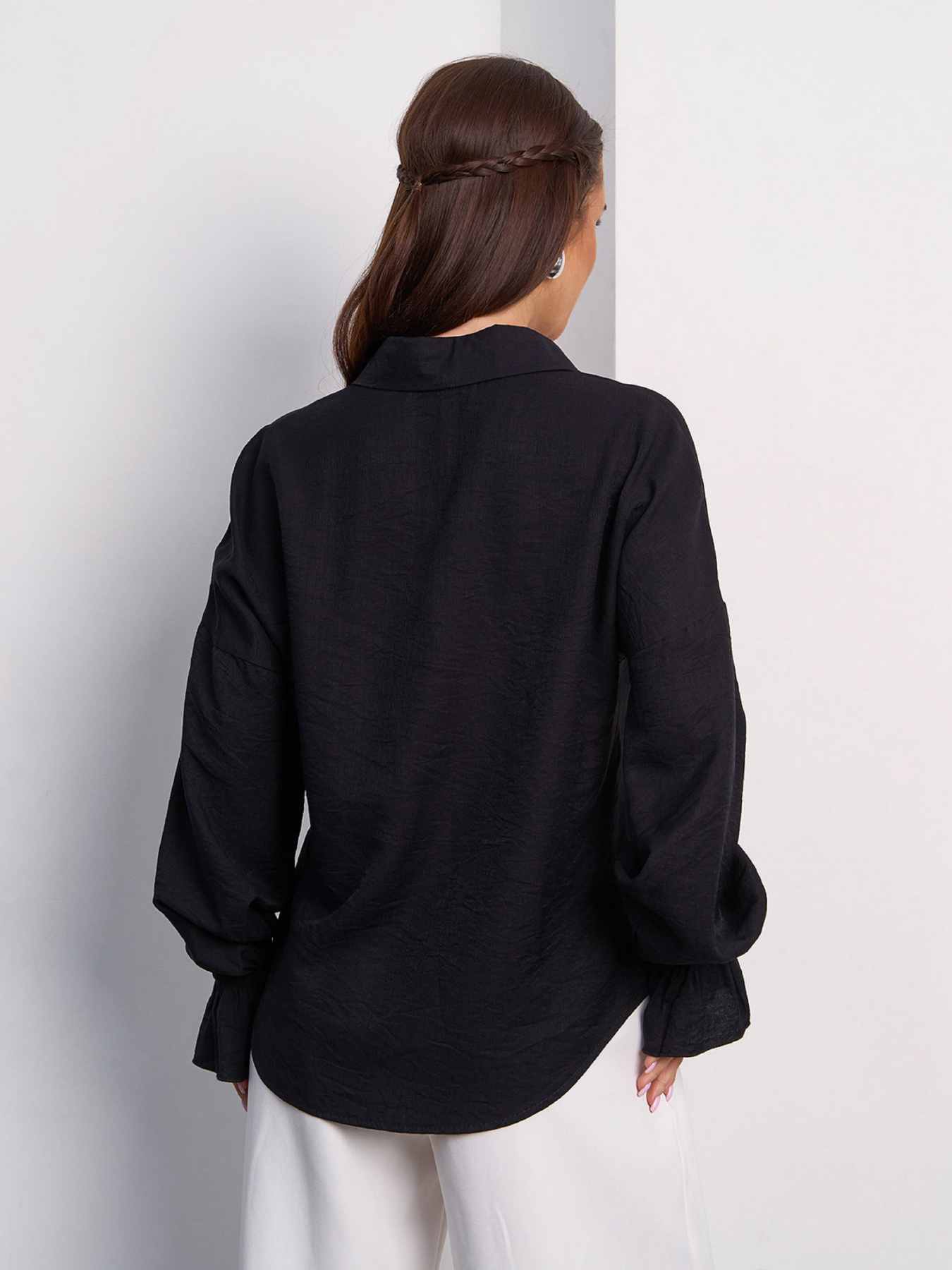 Сорочка повсякденна ISSA Plus модель SA-609_черный Фото