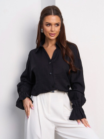 Сорочка повсякденна ISSA Plus модель SA-609_черный Фото