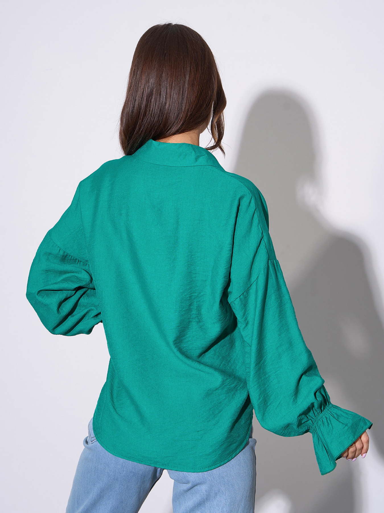 Сорочка ISSA Plus модель SA-609_зеленый Фото