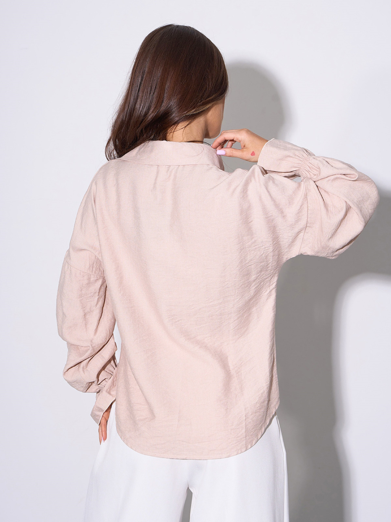 Сорочка ISSA Plus модель SA-609_бежевый Фото