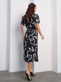 Платье миди ISSA Plus модель SA-601_черный Фото