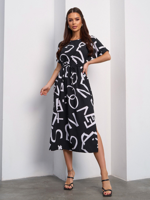 Платье миди ISSA Plus модель SA-601_черный Фото