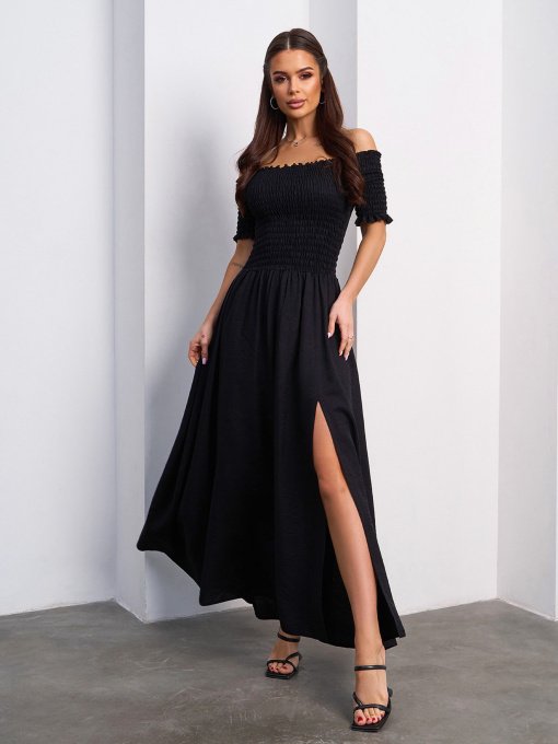 Сукня максі ISSA Plus модель SA-610_черный Фото