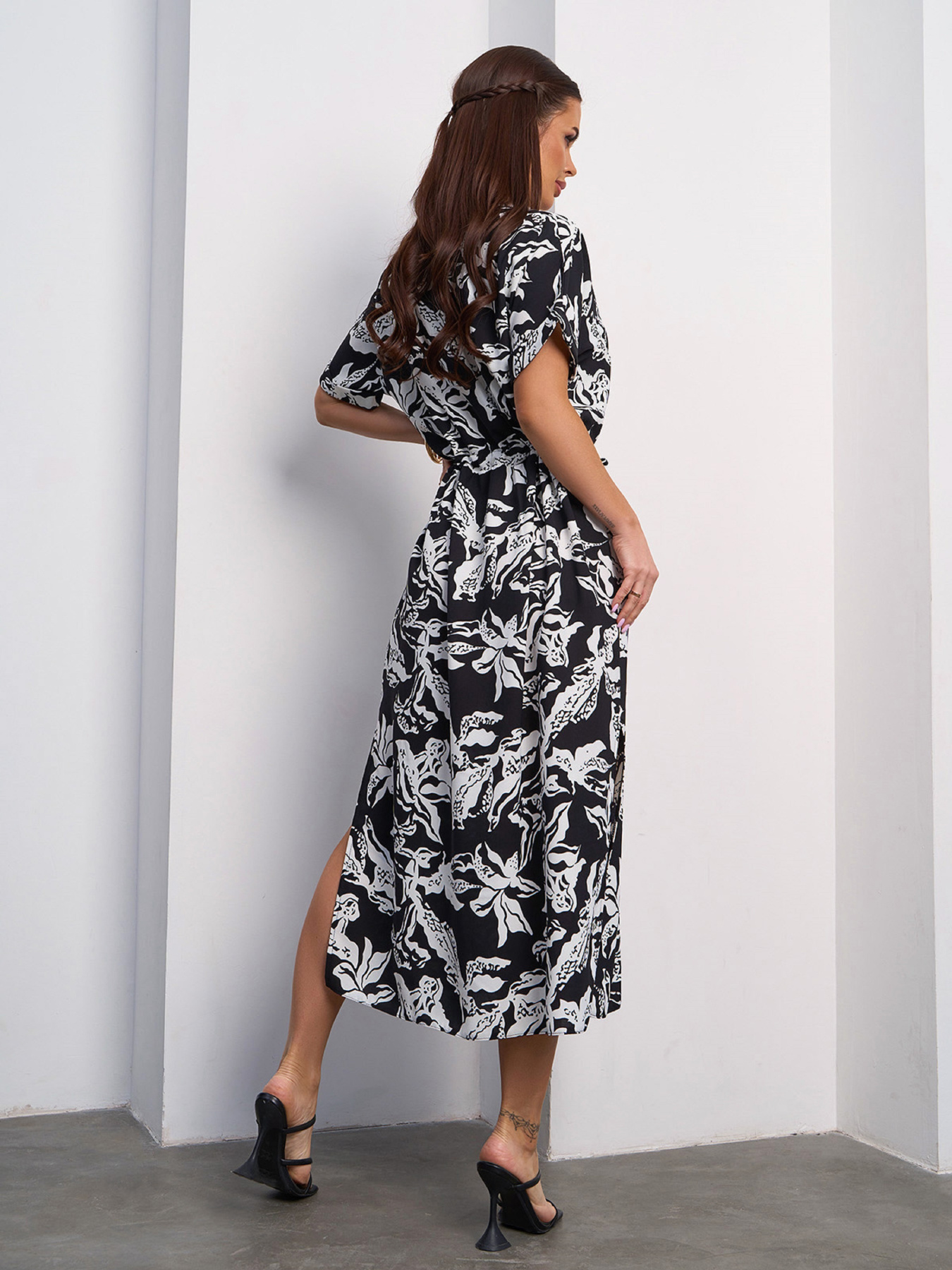 Сукня міді ISSA Plus модель SA-612_черный Фото