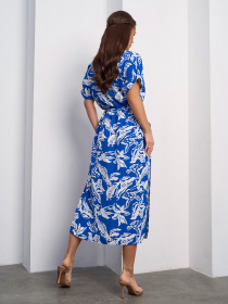 Платье миди ISSA Plus модель SA-612_синий Фото