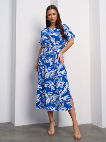 Платье миди ISSA Plus модель SA-612_синий Фото