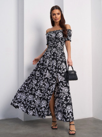 Платье макси ISSA Plus модель SA-611_черный Фото