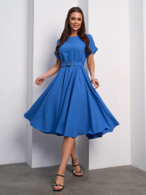 Платье миди ISSA Plus модель 14529_голубой Фото