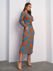 Платье миди ISSA Plus модель 15112_мультиколор Фото