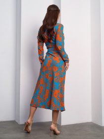 Платье миди ISSA Plus модель 15112_мультиколор Фото