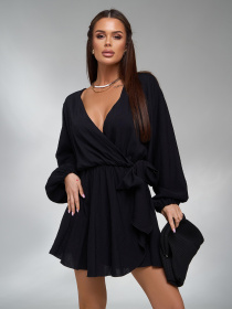 Сукня міні ISSA Plus модель 15122_черный Фото