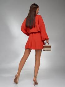 Сукня міні ISSA Plus модель 15122_оранжевый Фото
