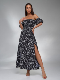Платье макси ISSA Plus модель SA-616A_черный Фото
