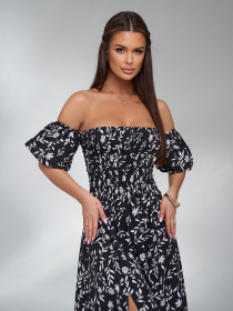 Платье макси ISSA Plus модель SA-616A_черный Фото