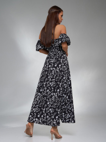 Сукня максі ISSA Plus модель SA-616A_черный Фото