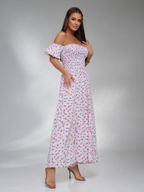 Сукня максі ISSA Plus модель SA-616_белый Фото