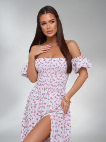 Сукня максі ISSA Plus модель SA-616_белый Фото