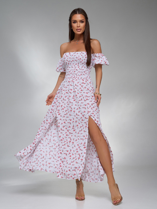 Платье макси ISSA Plus модель SA-616_белый Фото