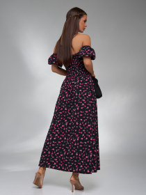 Платье макси ISSA Plus модель SA-616_черный Фото