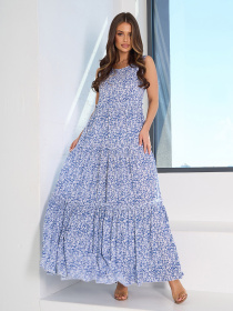 Сарафан ISSA Plus модель 15133_синий Сарафан ISSA Plus модель 15133_синий Фото