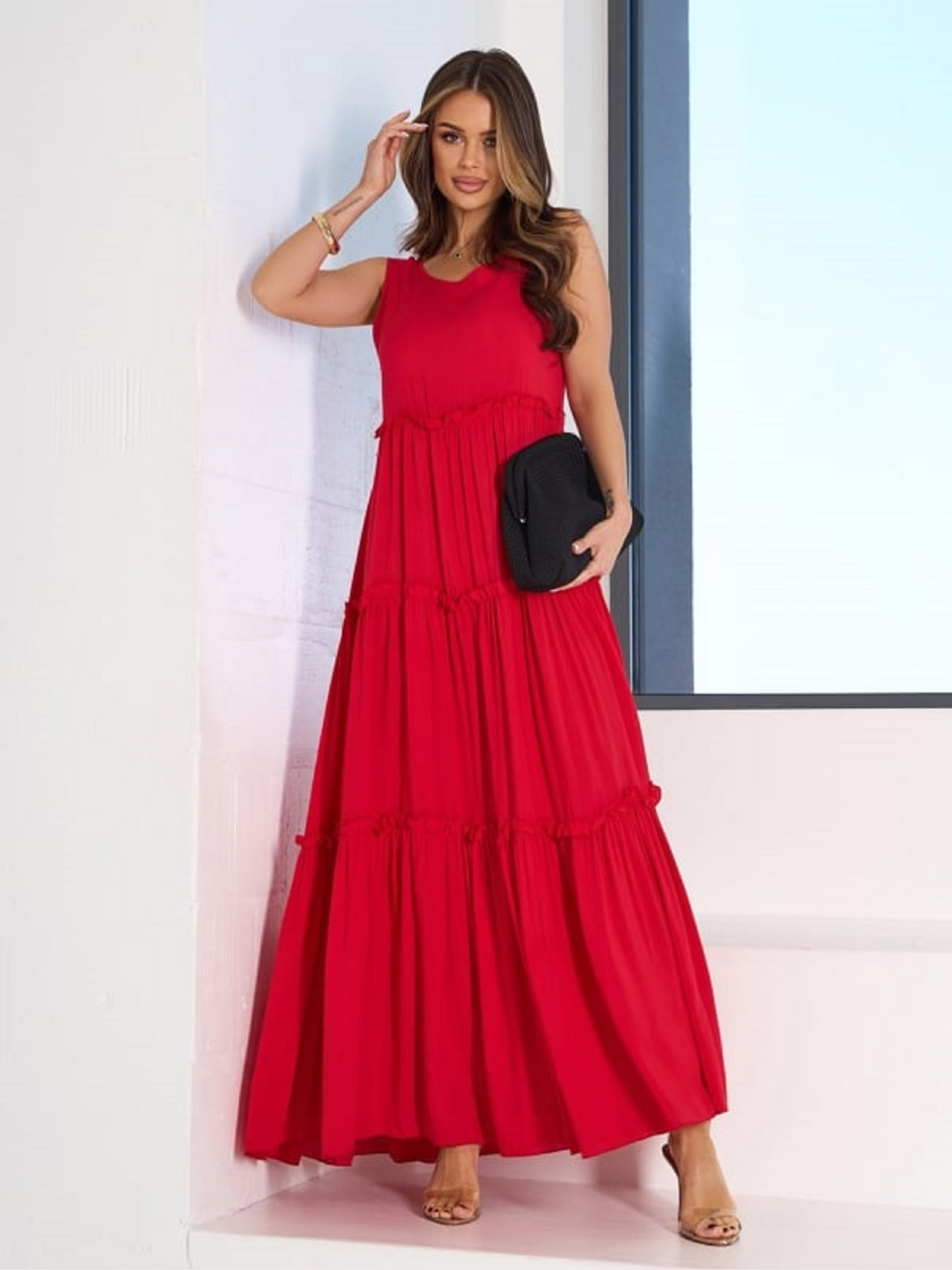 Сарафан ISSA Plus модель 14671_красный Фото