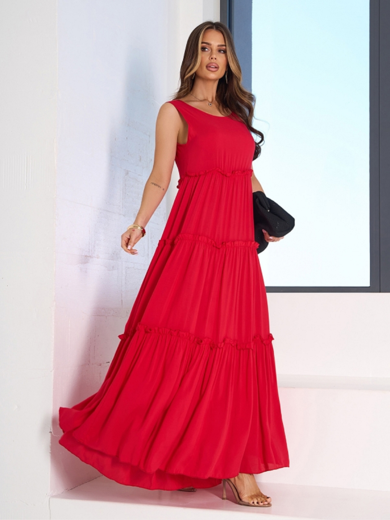 Сарафан ISSA Plus модель 14671_красный Сарафан ISSA Plus модель 14671_красный Фото