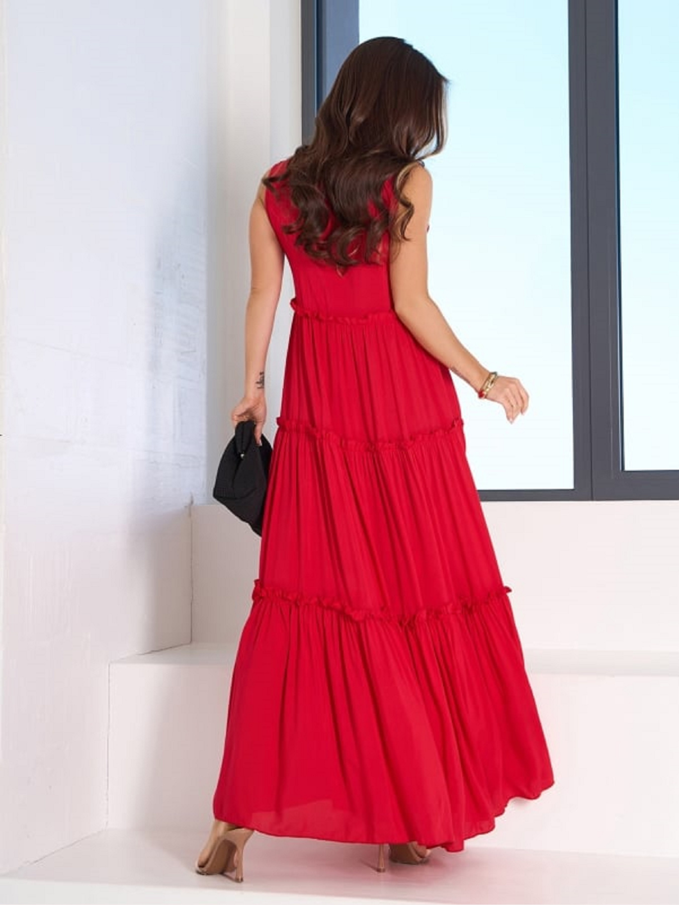 Сарафан ISSA Plus модель 14671_красный Сарафан ISSA Plus модель 14671_красный Фото