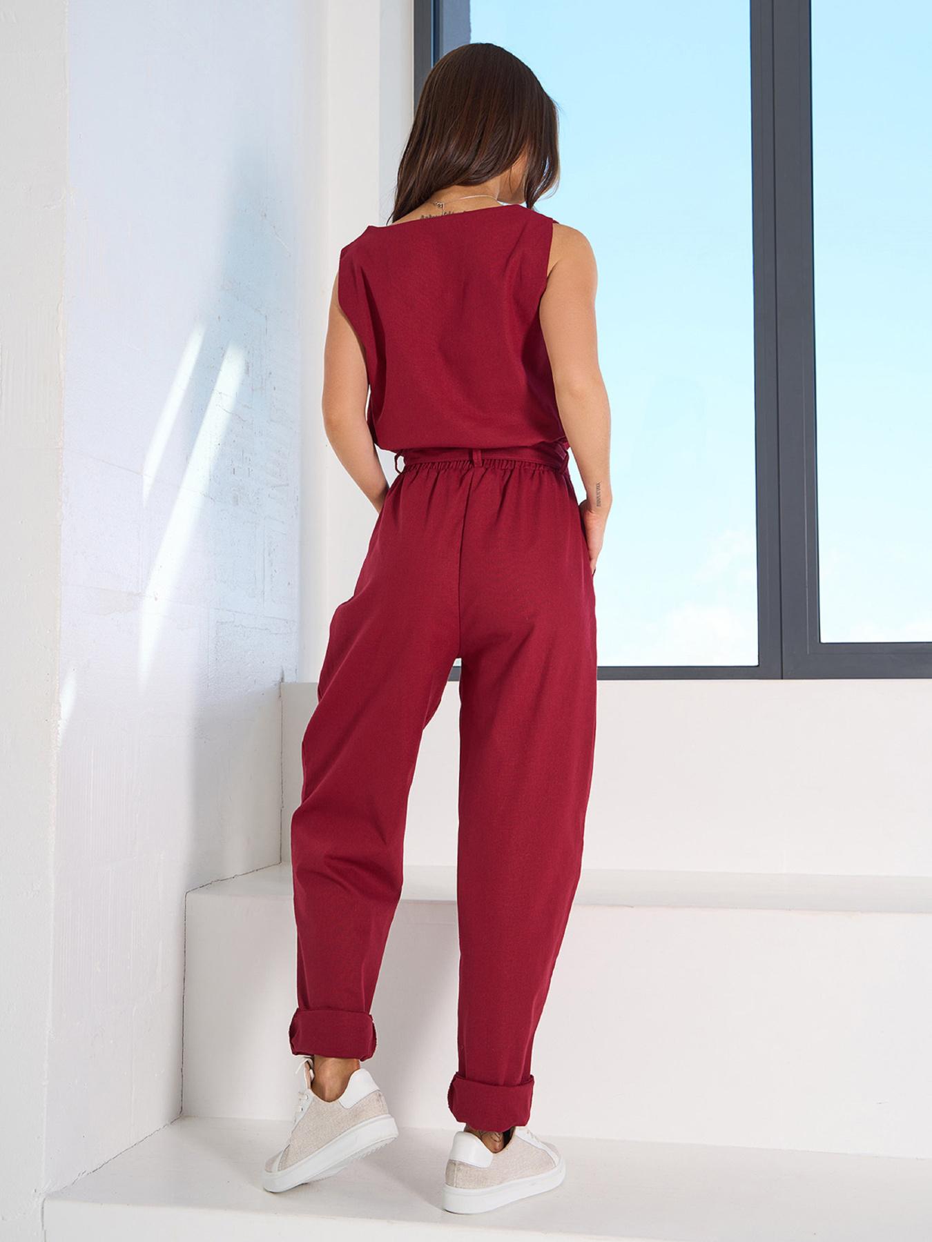 Діловий костюм ISSA Plus Модель 15102_бордовый Фото