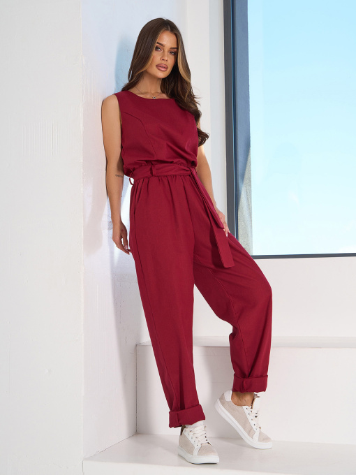 Деловой костюм ISSA Plus модель 15102_бордовый Фото