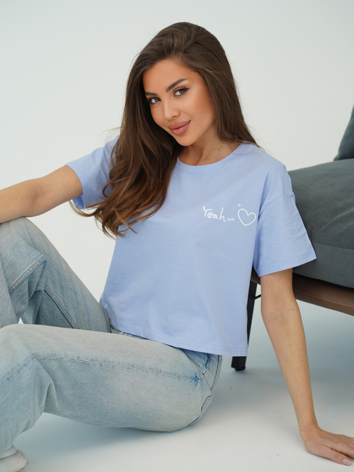 Футболка ISSA Plus модель WN20-709_голубой Фото