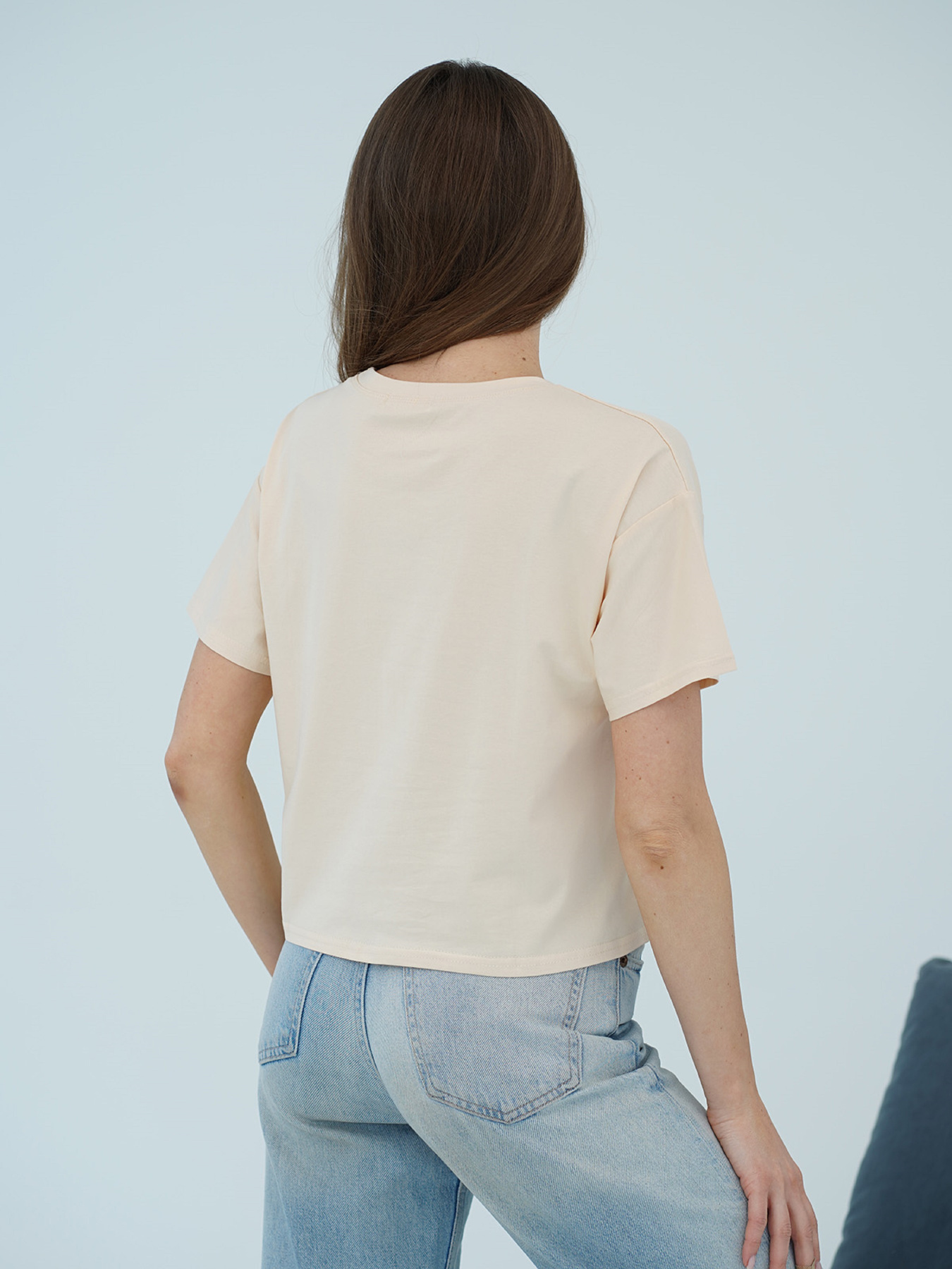 Футболка ISSA Plus модель WN20-709_светло_бежевый Фото