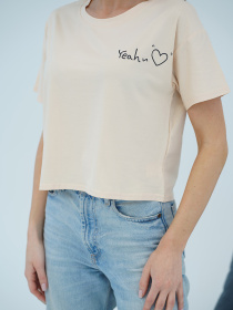 Футболка ISSA Plus модель WN20-709_светло_бежевый Футболка ISSA Plus модель WN20-709_светло_бежевый Фото