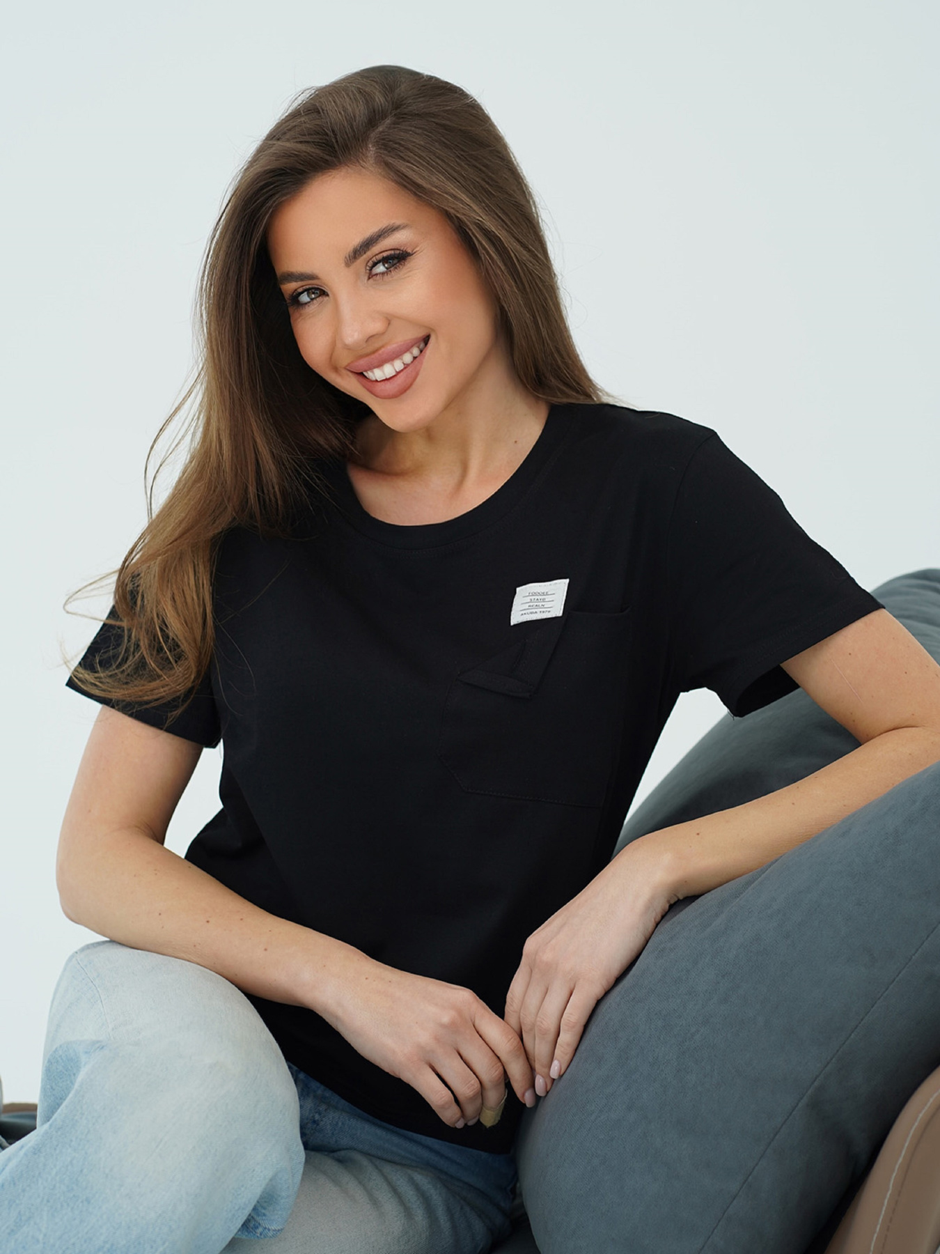 Футболка ISSA Plus модель WN20-710_черный Футболка ISSA Plus модель WN20-710_черный Фото