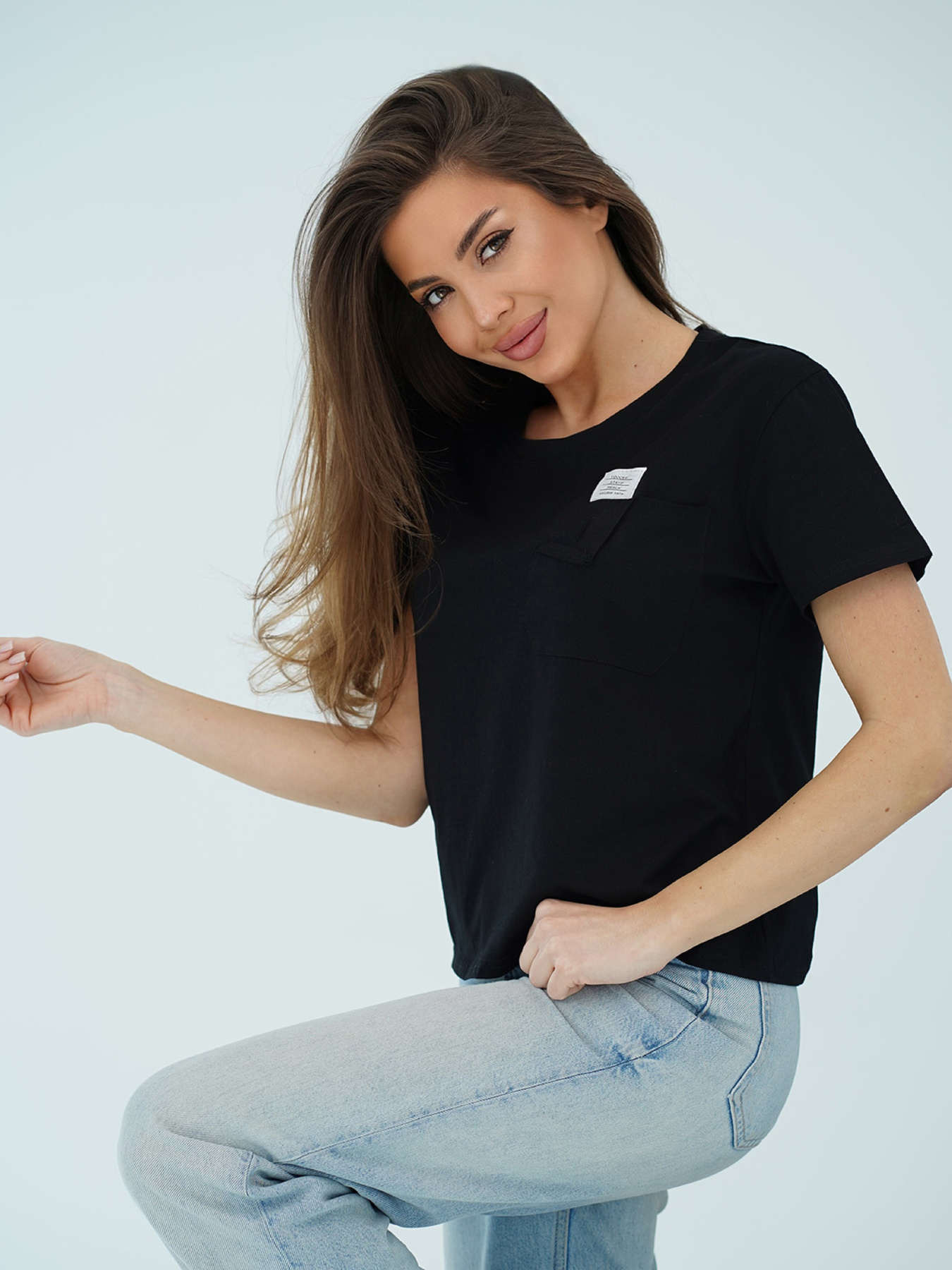 Футболка ISSA Plus модель WN20-710_черный Футболка ISSA Plus модель WN20-710_черный Фото