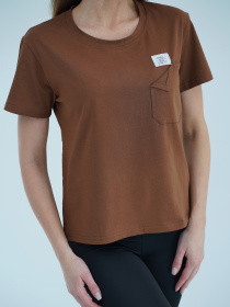 Футболка ISSA Plus модель WN20-710_коричневый Футболка ISSA Plus модель WN20-710_коричневый Фото