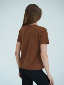 Футболка ISSA Plus модель WN20-710_коричневый Фото