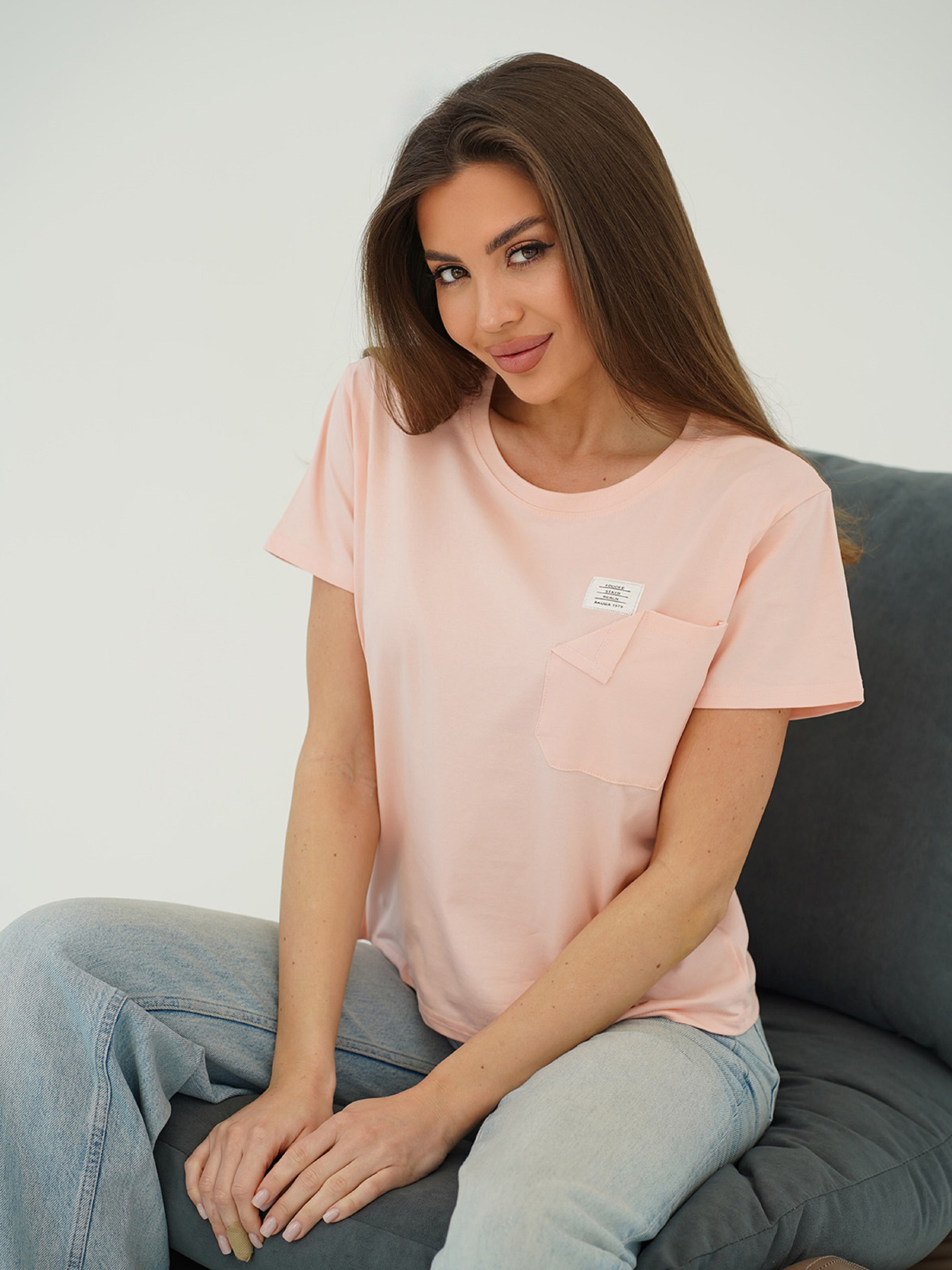 Футболка ISSA Plus модель WN20-710_розовый Футболка ISSA Plus модель WN20-710_розовый Фото