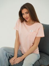 Футболка ISSA Plus модель WN20-710_розовый Футболка ISSA Plus модель WN20-710_розовый Фото