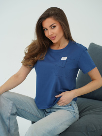 Футболка ISSA Plus модель WN20-710_темно_синий Фото